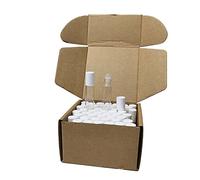 50 Pcs White Lid 5ml Roller Bottles for Essential Oils, Clear Roll On Bottle
