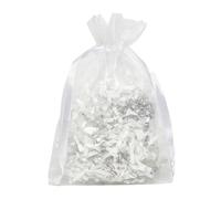 50 pcs White Organza Bags Medium13 x 18cm Sheer Mesh Gift Bag with Drawstring for Candy Makeup Baby Shower Wedding Favour Christmas Jewelry Pouch Birthday Christmas (White(13x18cm))