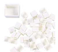 50 Pcs White Painting Half Pans Empty Watercolour Pan Plastic Painting White Half Pan for DIY Watercolor Oils