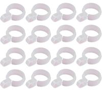 50 Pcs White Plastic Windproof Hanger Hooks Laundry Pegs Clothes Hanger Buckle Clip Laundry Hanging Hooks Closet Rod Hanging Tool for Drying Rack Suit Hangers Clothes Hangers
