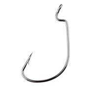 50 Pcs Wide Gap Curved Shank Fishing Hooks, Biomimetic Soft Bait Worm Hooks for Mandarin Fish Rig, Barbed Ocean Rock Amusement(4# (50 pieces))