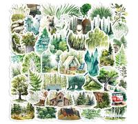 50 Pcs Wild Forest Stickers for Girls Boys Children Teens,Forest Stickers for Laptop Water Bottles,Bicycle,Skateboard,Computer,Waterproof Vinyl for Wall,Graffiti Stickers