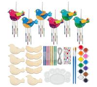 50 Pcs Wind Chimes Diy Craft Kit, Wind Chimes For Garden, windchimes for garden Set For Creative Projects, Diy Paint Art Activity, Versatile Crafting Supplies For Home Decor And Artistic Creations