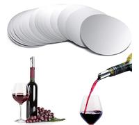 50 PCS Wine Pourer Disks Drop Stopping Pour Spouts, Reusable Wine Pourer Stop, Wine Drop Stopping Pourer for Clean & Elegant Pouring
