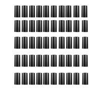 50 Pcs Wine Red Bottle Shrink Caps Heat Shrink Seals with Pull Tab for Wine Whiskey and Spirit Bottles Easy Application Neck Sealer (Black)