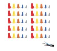 50 Pcs Wire Nuts,Wire Caps,Electric Cable Connectors,Electrical,for Wiring,with Spring Assortment Kit for 10-22 AWG Gauge for Colorful Twist for Quick Connection Screw Terminals