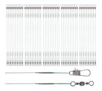 50 Pcs Wire Traces Pike Fishing, Steel Anti-Bite Wire Leader Line