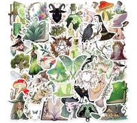 50 PCS Witch Graffiti Stickers Set, Anime Forest Witch Stickers, Vinyl Waterproof Sticker, Magic Aesthetic Sticker for Scrapbooking, Laptop, Planner, Computers, Mobile Phones, Skateboards