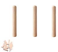 50 PCS Wooden Dowels M6 x 50 mm, Wood dowels Rods, Thin Wood Sticks, Durable Grooved Fluted Dowel Pins for Furniture Assembly, Cabinet Making, and Woodworking Projects, For Strong Connections