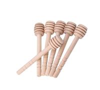 50 PCS Wooden Honey Dippers, Stirring Sticks Reusable for Drizzling Honey, Coffee, Condensed Milk and Beverages (Exquisite 10CM)
