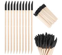 50 PCS Wooden Sanding Sticks Polishing Tools 280 Grit Wood Small Sander Sanding Twigs Fine Detailing Tools Tight Spaces for Plastic Models Wood Hobby 5.5 x 0.2 Inch