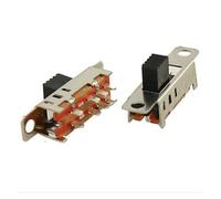 50 Pcs x 5mm High Knob 8 Pin 3 Position 2P3T DP3T Panel Slide Switch 0.5A 50V DC IDGTTLDF