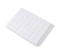 50 pcs16mm Blank Board Game Dice - White Cubes - DIY Board Game Accessories, Ideal for Sorting, Counting, Classrooms, Replacement Pieces with Storage Bag