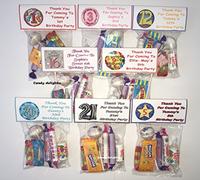50 Personalised Birthday DIY Sweet Bag WRAPPERS - TOPPERS 1st 5th 13th 16th 18th 21st 30th 40th 50th 60th ANY AGE CAN BE DONE Party Favours
