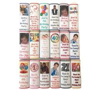50 Personalised DIY Birthday Chocolate Bar WRAPPERS Favours Can be made for ANY occasion