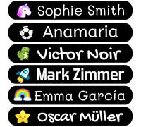 50 Personalised Iron-on Labels, of 6 x 1 cms, to Mark The Clothes. Color Black (for Iron)