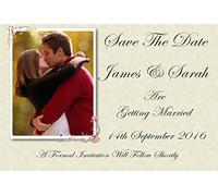 50 Personalised Save The Date Wedding Cards with a Photo on