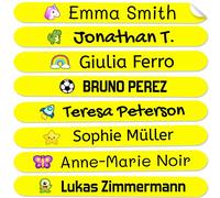 50 Personalised Sticky Labels for Pencils and Ballpoint Pens School Stickers with Name for Marking Items Waterproof Stickers for School and Nursery Dimensions 4.6 x 0.6 cm