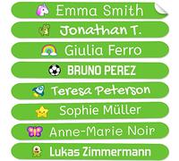 50 Personalised Sticky Labels for Pencils and Ballpoint Pens School Stickers with Name for Marking Items Waterproof Stickers for School and Nursery Dimensions 4.6 x 0.6 cm