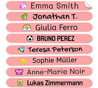 50 Personalised Sticky Labels for Pencils and Ballpoint Pens School Stickers with Name for Marking Items Waterproof Stickers for School and Nursery Dimensions 4.6 x 0.6 cm