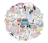 50 Personalized Wedding Stickers - Waterproof Scrapbook Accessories for Planner, Card, and Sweet Themed Love Scrapbooking