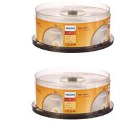 50 Philips CD RECORDABLE CD-R - 50 Blank CD Discs CDR 700Mb 80 Min