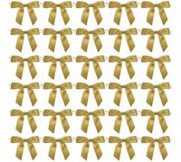 50 Piece Assorted Color Ribbon for Gift Wrapping, Gold