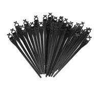 50-Piece Black Outdoor Lighting Stakes, Universal Lighting Stakes for Garden, Lawn, Holiday, C7 C9, Durable Plastic String Light Support