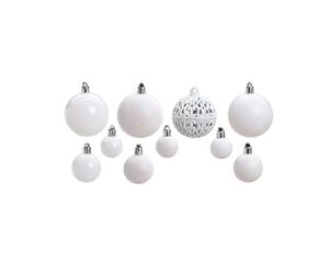 50 Piece Christmas Ball Set from Plastic Various Sizes Christbaumsch