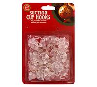 50 Piece Clear Suction Cup Hooks Christmas Small Sucker Pad Hanging Decorations