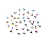50 Piece Crystal Glass Nail Art Rhinestones Stones Flat Back Jewels for Makeup Crystals Charms Decorations Stones Crystal Pen Glues