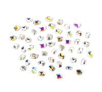 50 Piece Crystal Glass Nail Art Rhinestones Stones Flat Back Jewels for Makeup Crystals Charms Decorations Stones Crystal Pen Glues