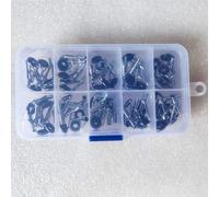 50-Piece Fishing Rod Guide Tip Ring Set, Ceramic for Thread Safety, Stainless Steel Base, 10 Sizes 1.6mm to 3.8mm (Old Style)