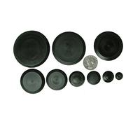 50 Piece Flush Mount Black Hole Plug Assortment for Auto Body and Sheet Metal by Caplugs