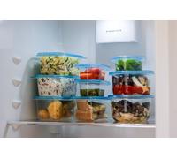 50-Piece Food Storage Containers with Lids BPA-Free Plastic Kitchencraft Blue One Size