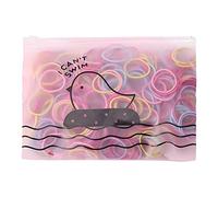 50 Piece Girls No Damage Elastic Hair Ties Set Soft Tiny Ponytail Holder Ropes Mini Seamless Toddler Headband Hairband Accessories (H, One Size)