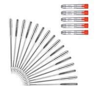 50-Piece Heavy Duty Sewing Machine Needles Set - Compatible with Brother, Singer | Multiple Sizes for Denim, Leather & More