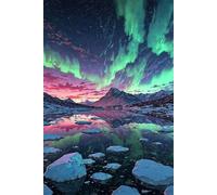50 Piece Jigsaw Puzzles for Adults, Winter Aurora Classic Puzzle, 13.8x9.8 inch, Premium Interlocking No Dust, Family Indoor Activity