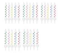 50 Piece Multicolour Birthday Candles Set with Plastic Holders |Rainbow Coloured Cake Candles for Birthday Cakes, Weddings, Baby Showers, Party Decorations | Decorative Festive Candle Accessories