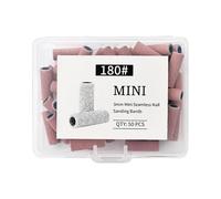 50 Piece Professional Nail Drill Sanding Bands Set - Precision Grit Manicure Bits with Travel Case Class, Portable E-File Supplies for Business Trips Home & Salon Use, Gift for Her