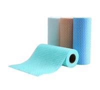 50 Piece/Roll Reusable Non-Woven Kitchen Cleaning Rags Roll Dish Towels | Absorbent & Oil-Free: Premium Non-Woven Fabric Absorbs Water And Cuts Grease Easily Without Leaving Lint Or Residue.
