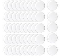 50 Piece Round Acrylic Blanks 2 Inch Clear Acrylic Discs Transparent Board Panel for Glass Crafts DIY Projects Ornament Blanks Keychain Picture Frame Paintings Art Blank Plastic Circles for Crafts