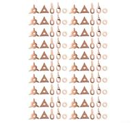 50 Piece Washer Pad Kit for Spot Welder - Copper Plated Steel Dent Pulling Accessories Including Triangles Straight Twisted Star and Dent Washers