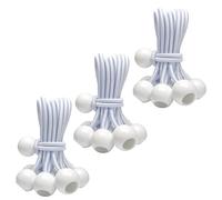 50-Piece YELIER Ball Bungee Cord (White, 6"), UV Resistant, Antioxidant, Secure Tie Down