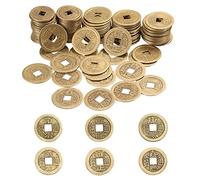 50 Pieces 2cm Chinese Coins Feng Shui I-ching Coins Good Luck Fortune Coins for Health Success and Wealth
