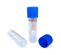 50 Pieces 2ml Small Graduated Cryovials, Plastic Screw Top Vials with Silicone O-Rings, Ink Sample Vial