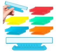 50 Pieces 4 Inch Hanging File Folder Tabs and Inserts Large Clear Plastic Hanging Folder Tabs for Filing Cabinet Folders Labels Back to School Supplies Assorted Colors (50)
