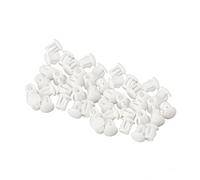 50 Pieces 5mm 3/16inch Plastic Hole Plugs, Flush Type Hole Plugs Locking Insert End Cover Caps Panel Hole Plugs for Cabinets Machines Furniture Drilling (White)