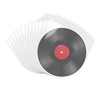 50 Pieces 7 Inch Vinyl Record Inner Sleeves, 0.08mm Transparent Anti-static Vinyl Protective Sleeves Covers, 18 X 17.8cm Plastic U shaped Rounded Edge Inner Sleeves for 45 RPM Singles Record Protect