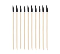50 Pieces Abrasive Nails Cleaning Sticks Practical Wood With Black Sand Finish Double Ended Fine Detail Sanding Sticks